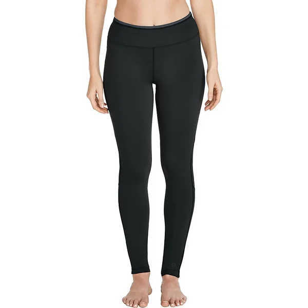 Coolibar Women's Swim Leggings, Sun Protective Clothing For Women, Black, X-Large