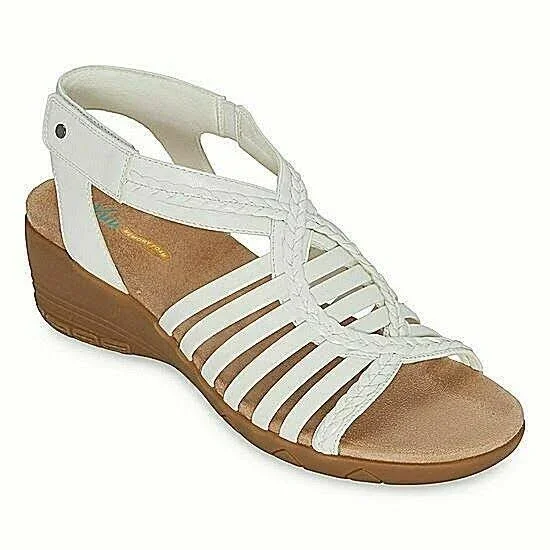 Yuu Heidi Womens Strap Sandals, 10 Medium, White