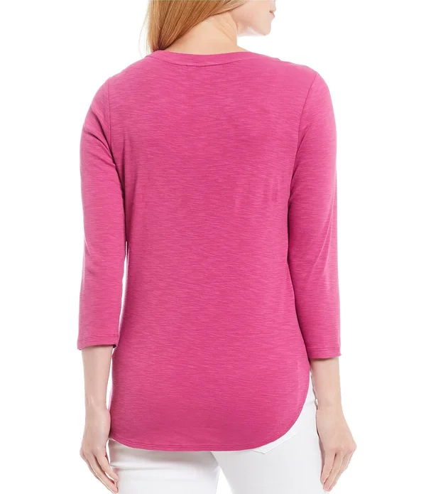 Tommy Bahama Ashby Rib 3/4 Sleeve Xs, Island Navy