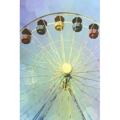Rainbow Ferris Wheel I by Sylvia Coomes Graphic Art Print on Canvas Ebern Designs Format: Gold Framed - Size: 31.50x22 H x 21.50x