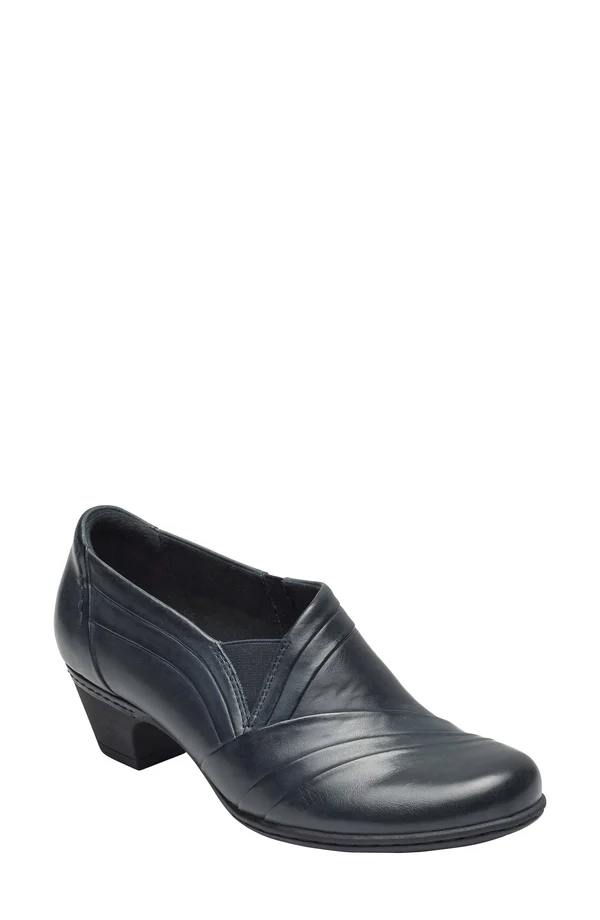 Rockport Women's Cobb Hill Abbott Slip On, Size: 9.5, Navy Leather