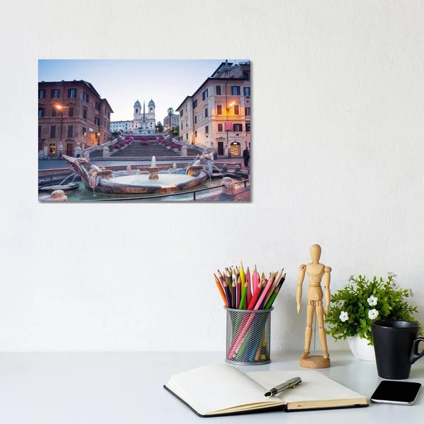 iCanvas Spanish Steps - Rome by Matteo Colombo Canvas Print 18x26x0.75
