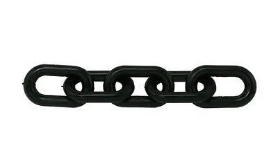Mr. Chain Plastic Barrier Chain - 1.5x22 Diameter, 100& Length, Black
