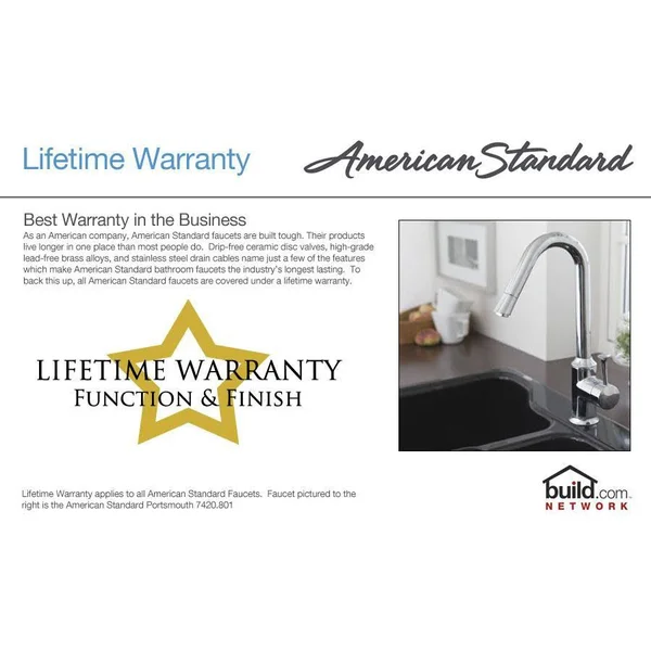 American Standard 2475500F15.075 Colony Soft 2-Handle Bar Faucet - Stainless Steel