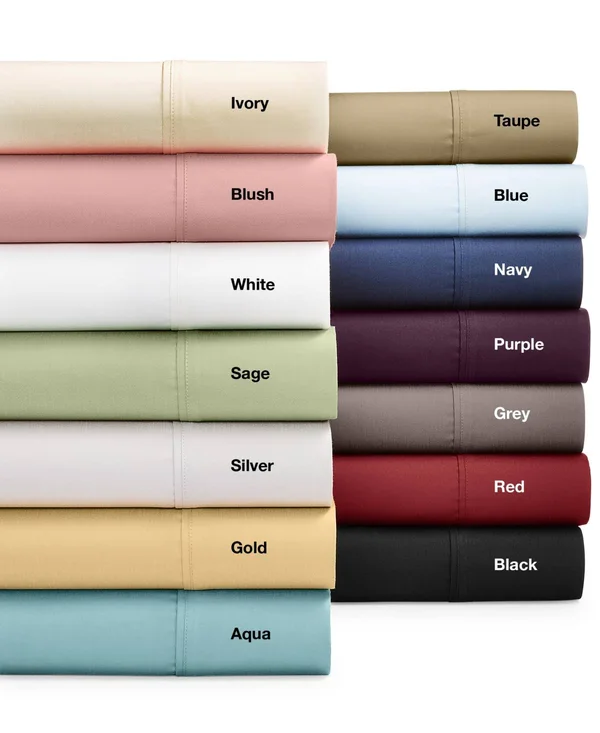 AQ Textiles Parker 1200 Thread Count 4 pc. Sheet Set - King - White