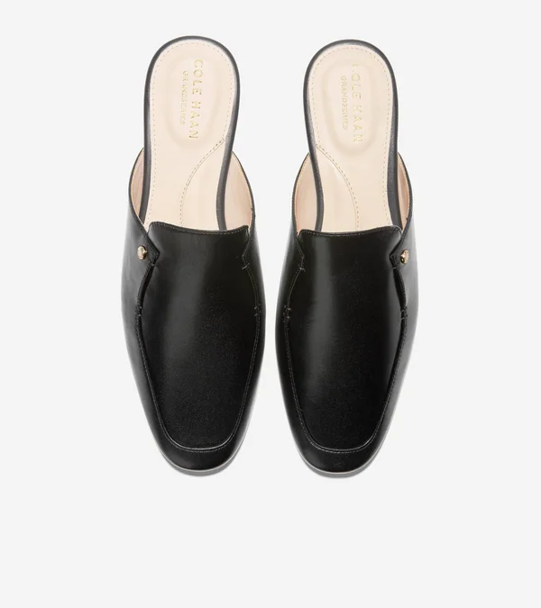 Cole Haan Ryan Mule Black Leather - Men's, Size: 8 B (Medium)