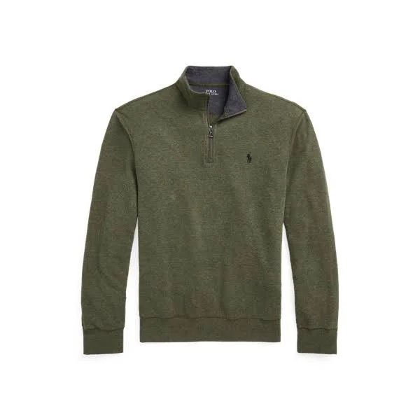 Ralph Lauren Men's Luxury Jersey Quarter-Zip Pullover - Size Xs in Alpine Heather/C9760