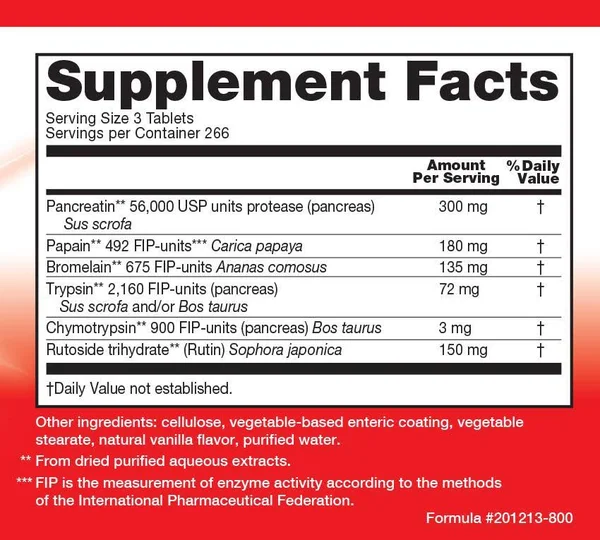 Wobenzym N Systemic Enzyme Enteric-Coated - 200 tablets
