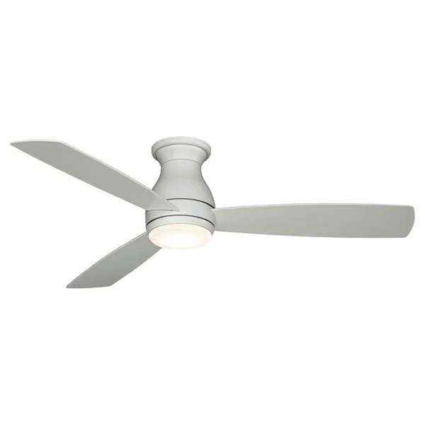 Fanimation FPS8332BGRW Hugh 44x22 Ceiling Fan Matte Greige with LED Light Kit