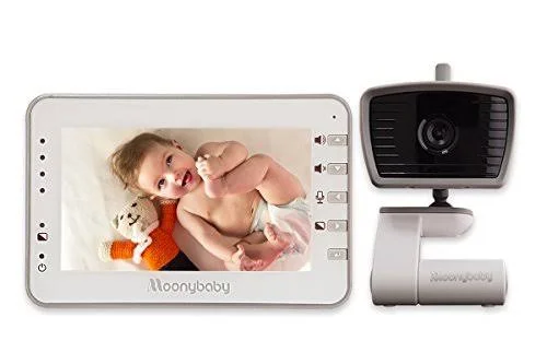 Moonybaby 4.3 Inches Large LCD Video Baby Monitor with Power Saving/Vox Voice