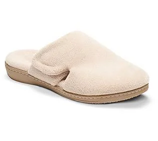 Vionic Terry Mule Slippers - Gemma - Size 8 Medium, Tan