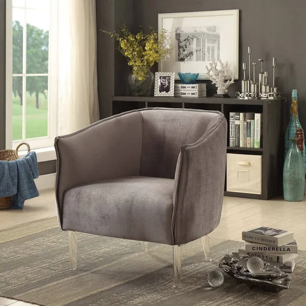 Furniture of America Natalya Contemporary Accent Chair by FOA, Black