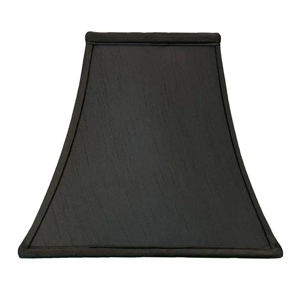 Royal Designs Square Bell Lamp Shade - Black, 7x14x11.5 - Set of 2