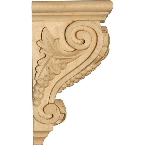 Ekena Millwork CORW03X04X07GRAL 3 1/2x22W x 4x22D x 7x22H Small Grape Corbel, Alder