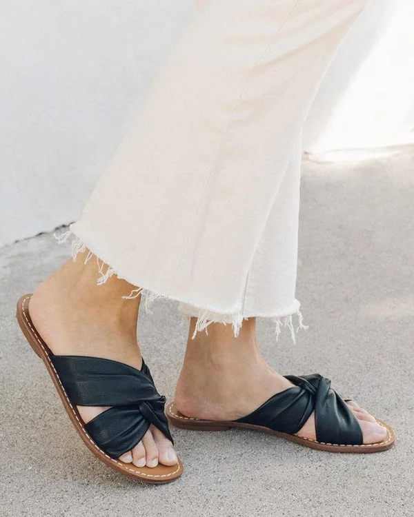 Clara Beach Slide Black, 10