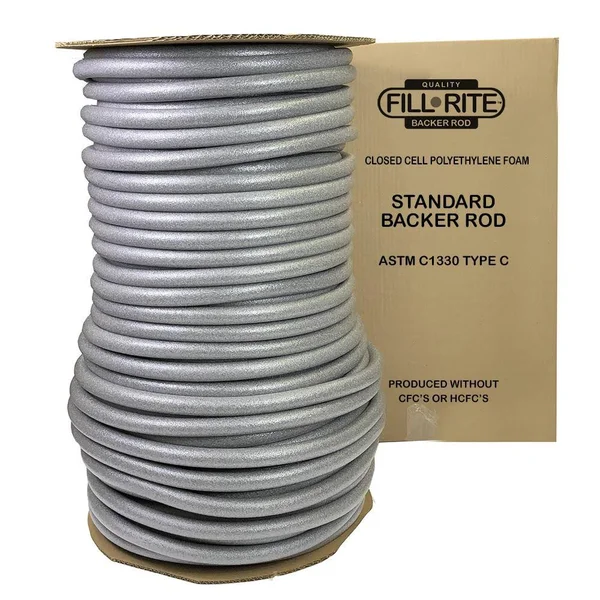 Fill-Rite Pre-Caulking Filler Rope Backer Rod Roll Bulk - 1, 550 Feet Length x 5/8 inch Width, Grey Filler Rope