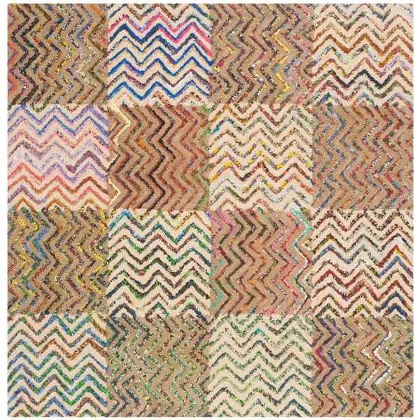 Safavieh Nantucket NAN602A Beige, Brown Rug 4&X 4& Square
