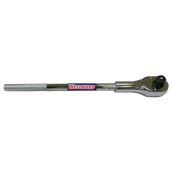 Westward 45J214 Hand Ratchet - 19 1/2 in, Chrome, 3/4 in
