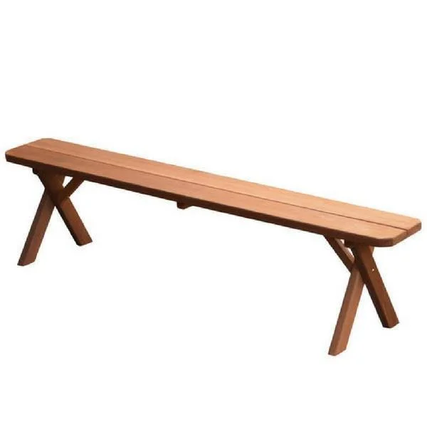Cross Leg Cedar Picnic Bench 5ft - Walnut Stain