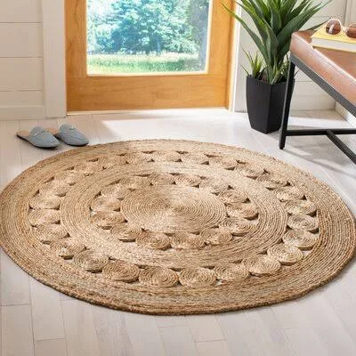 Round Sarita Hand-Woven Flatweave Jute/Sisal Natural Area Rug World Menagerie Rug Size: Round 7&