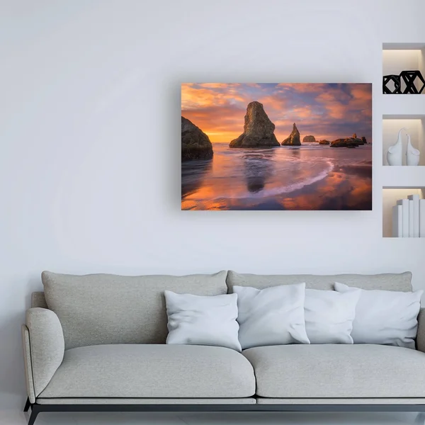 Trademark Art Bandons New Year Eve Light Show' Canvas Art