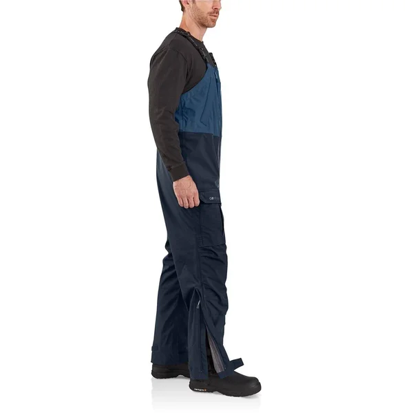Carhartt Men's Storm Defender Force Midweight Bib Overall, Dark Blue/Navy, Small