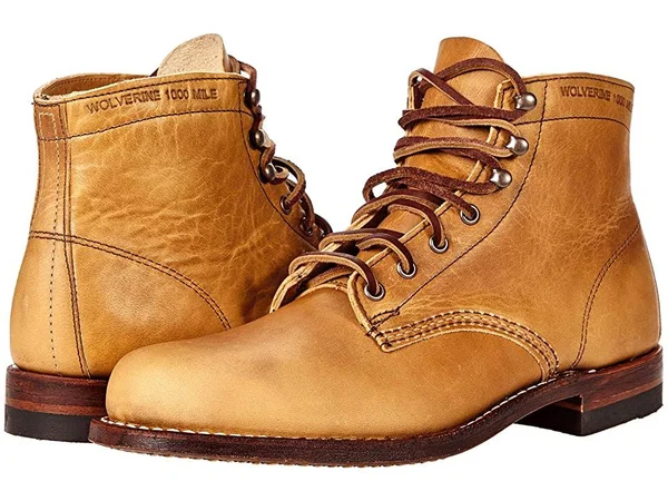 Wolverine Men's Olive Tanned - 1000 Mile Plain-Toe Original Boot Natural - Size 11