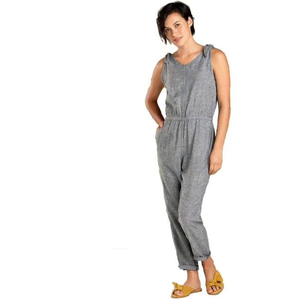 Toadu0026Co: Women's Tara Hemp Sleeveless Jumpsuit - Blue Chambray 934