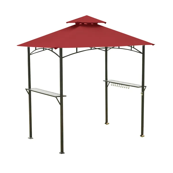 Garden Winds Replacement Canopy Top Cover for The Mainstays Grill Shelter Gazebo - Cinnabar
