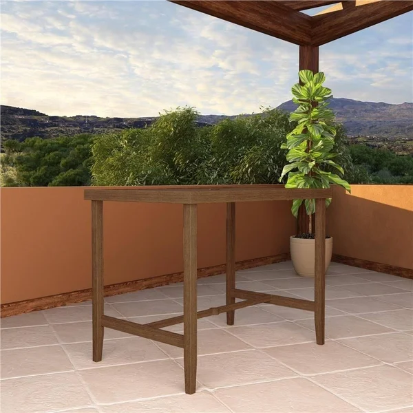 Porch & den Ambiance Steel Patio Bar Table - Brown