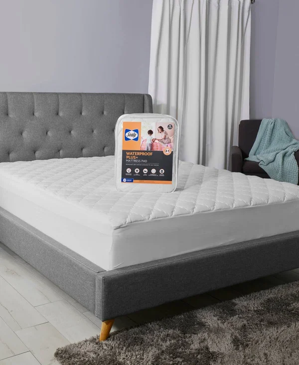 Sealy Waterproof Plus+ Mattress Pad, Size: King, White