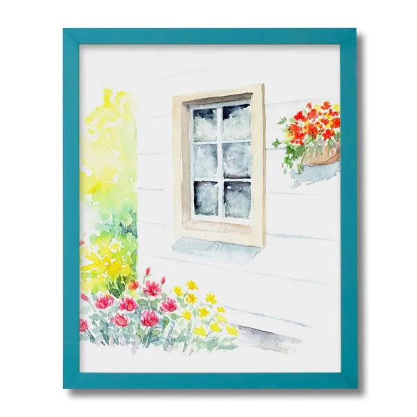 Signature Edge Chalkboard Turquoise Painted Wood Frame - 4x22 x 6x22