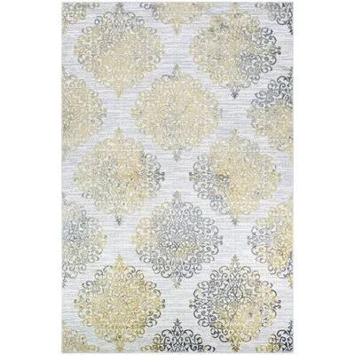 Fintan Jakes Power Loom Gold/Silver Rug House of Hampton Rug Size: Rectangle 6&6x22 x 9&6x22