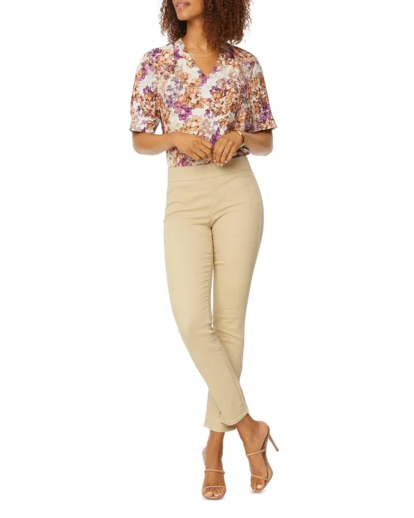 Nydj Women's Skinny Ankle Pull-On Jeans in Petite in Marisol Warm Sand, Size: 10p