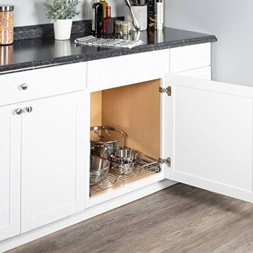 Richards Homewares 220110 Chrome One Tier 20x22W x 21x22D - Slide Out Kitchen Cabinet