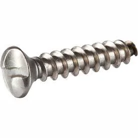 GoVets, Qty 3, Tamperproof Screw Co Inc #10A x 3/4x22 One-Way Security Sheet Metal Screw - Oval Head - 18-8 Stainless Steel
