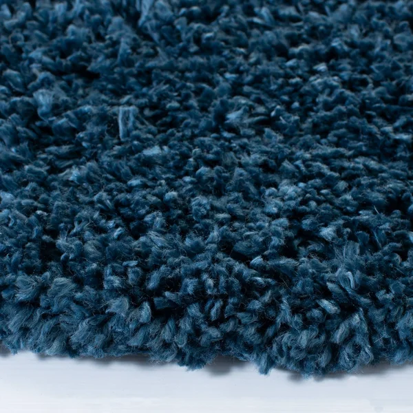 Safavieh August Sophia Solid Plush Shag Area Rug, Navy, 6&7 inch x 6&7 inch Round
