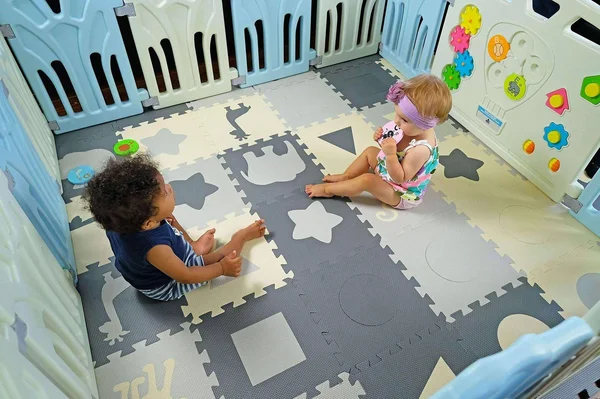 Baby Playpen Kids Activity Center - 14 Panel - Safety Play Yard Area - Indoor, Outdoor Portable Fence, Adjustable, Non-Toxic, M