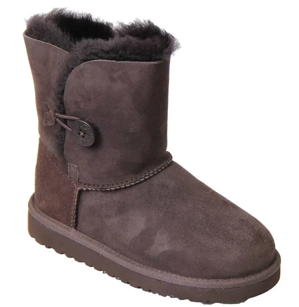 UGG Bailey Button Kids Boots- Chocolate 13