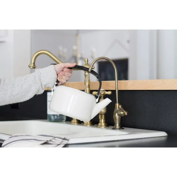Restoration REVERSE Osmosis System Filtration Water Air Gap Faucet - Polished Brass