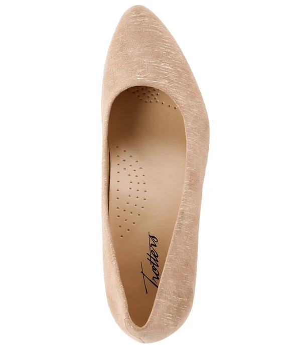 Trotters Kiera Pumps, Women's, Tan Metallic, Size: 7