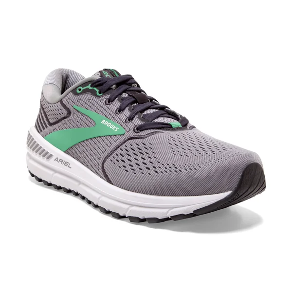Brooks Women's Ariel &20 Alloy/Blackened Pearl/Green - 7, 2E