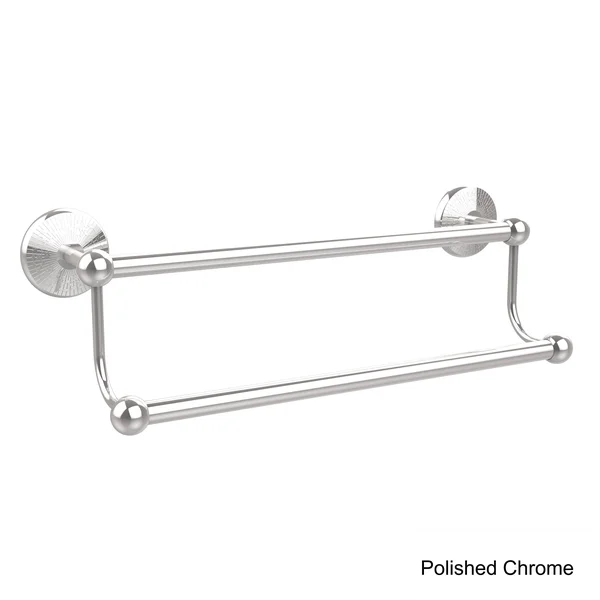 Allied Brass Prestige Monte Carlo Collection 24 inch Double Towel Bar Polished Brass