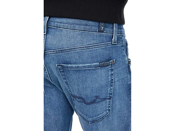 7 for All Mankind The Straight Slim Straight Leg Jeans - Blue - 34