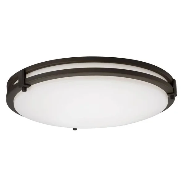 Lithonia Lighting Saturn 1-Light Bronze Fluorescent Flush Mount 3950