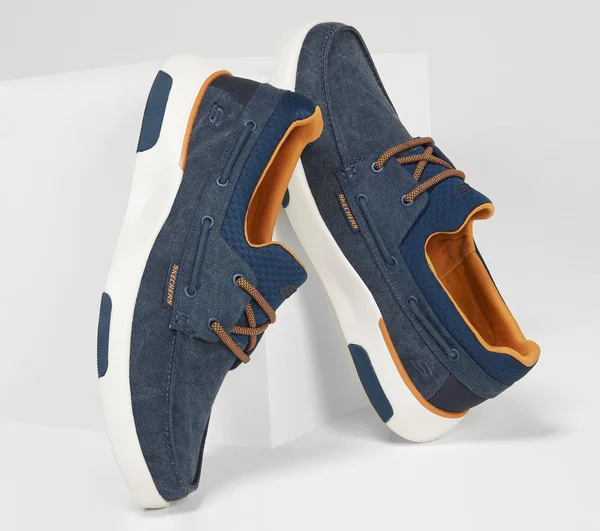 Skechers Men's Bellinger - Garmo Boat Shoes - Navy, 10.5