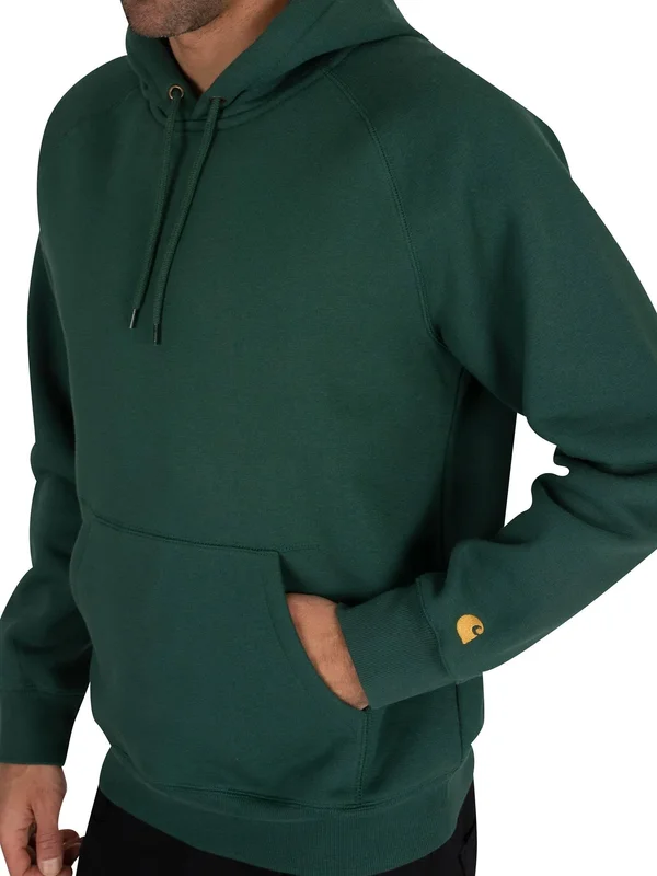 Carhartt WIP Hooded Chase Sweat I026384 TREEHOUSE/GOLD
