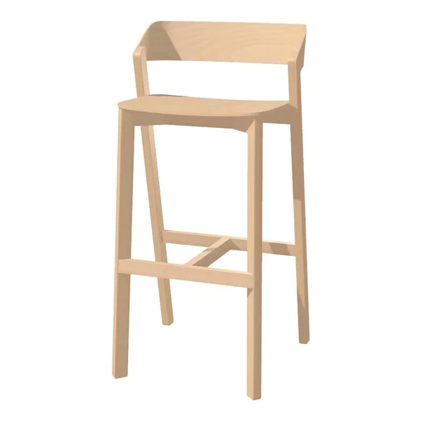 Ton Merano Barstool - Beech Frame - B48 Baby Blue, Counter Height: 24x22 Sh - [Bar & Counter Stools]