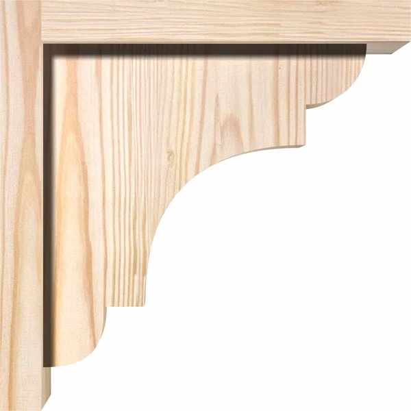 Ekena Millwork COR06X08X08NEB01SDF 5 1/2x22W x 8x22D x 8x22H New Brighton Smooth Corbel w/Backplate, Douglas Fir