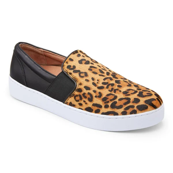 Vionic Demetra Slip on Sneaker Tan Leopard - 8, M